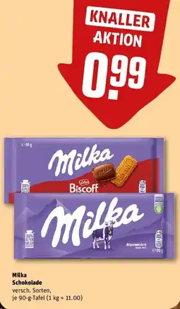REWE Milka Schokolade Angebot