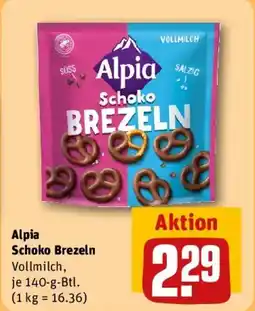 REWE Alpia Schoko Brezeln Vollmilch Angebot