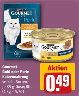 REWE Gourmet Gold oder Perle Katzennahrung Angebot