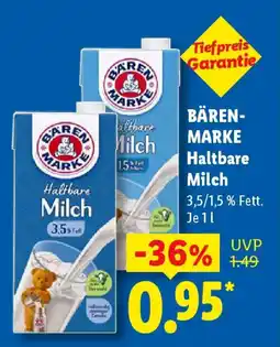 Lidl BÄREN-MARKE Haltbare Milch Angebot
