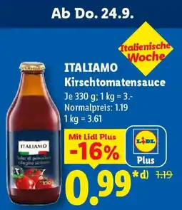 Lidl ITALIAMO Kirschtomatensauce Angebot