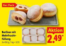 Lidl Berliner mit Mehrfrucht-füllung Angebot