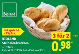 Lidl BIOLAND Steinofenbrötchen Angebot