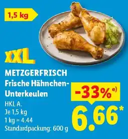 Lidl METZGERFRISCH Frische Hähnchen-Unterkeulen Angebot