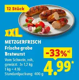 Lidl METZGERFRISCH Frische grobe Bratwurst Angebot