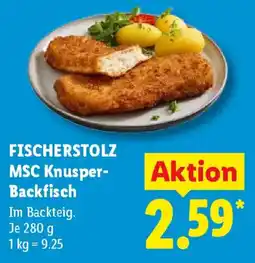 Lidl FISCHERSTOLZ MSC Knusper-Backfisch Angebot