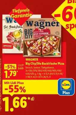 Lidl WAGNER Big City/Die Backfrische Pizza Angebot