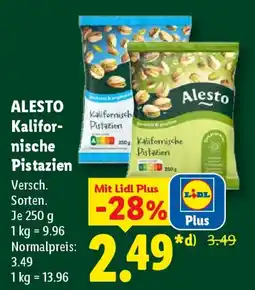 Lidl ALESTO Kalifornische Pistazien Angebot
