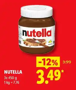 Lidl NUTELLA Angebot