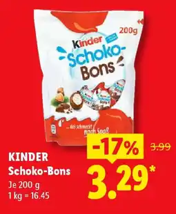 Lidl Kinder Schoko-Bons Angebot