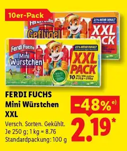 Lidl FERDI FUCHS Mini Würstchen XXL Angebot