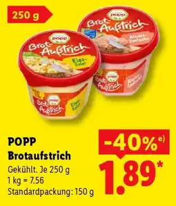 Lidl POPP Brotaufstrich Angebot