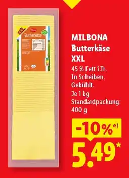 Lidl MILBONA Butterkäse XXL Angebot