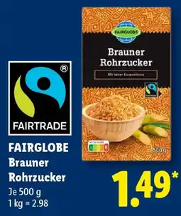 Lidl FAIRGLOBE Brauner Rohrzucker Angebot