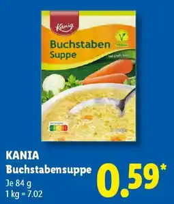 Lidl KANIA Buchstaben suppe Angebot