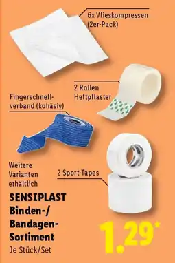 Lidl SENSIPLAST Binden-/Bandagen-Sortiment Angebot