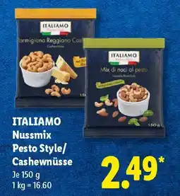 Lidl ITALIAMO Nussmix Pesto Style/Cashewnüsse Angebot