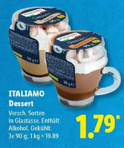 Lidl ITALIAMO Dessert Angebot