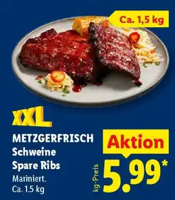 Lidl METZGERFRISCH Schweine Spare Ribs Angebot