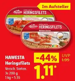 Lidl HAWESTA Heringsfilets Angebot
