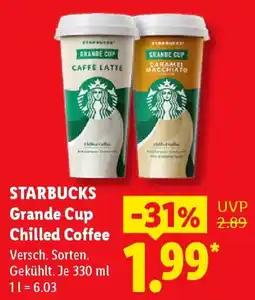 Lidl STARBUCKS Grande Cup Chilled Coffee Angebot