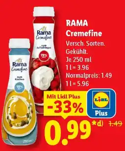 Lidl Rama Cremefine Angebot