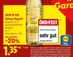 Lidl Vita D'Or Reines Rapsöl Angebot