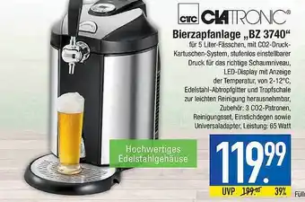 Marktkauf Clatronic Bierzapfanlage „bz 3740” Angebot