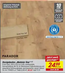 toom Baumarkt PARADOR Designboden „Modular One“ 1/2 Angebot