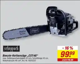 toom Baumarkt scheppach Benzin-Kettensäge „CST46“ Angebot