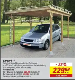 toom Baumarkt Carport ** Angebot