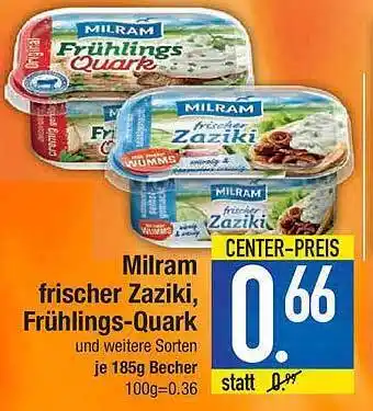 Marktkauf Milram Frischer Zaziki, Frühlings Quark 185g Becher Angebot