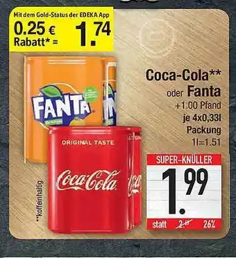 Marktkauf Coca-cola Oder Fanta 4x0,33L Angebot