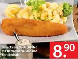 Zurbrüggen Gebackenes Seelachsfilet mit Remouladen Soße und Kartoffelsalat Angebot