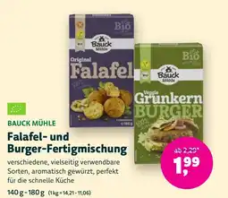 Biomarkt BAUCK MÜHLE Falafel- und Burger-Fertigmischung Angebot