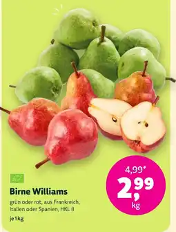 Biomarkt Birne Williams Angebot