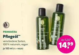 Biomarkt PRIMAVERA Pflegeöl Angebot