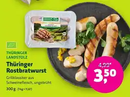 Biomarkt Thüringer Landstolz Thüringer Rostbratwurst Angebot