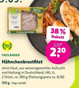 Biomarkt Freiländer Hähnchenbrustfilet Angebot
