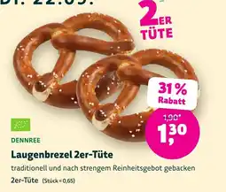 Biomarkt DENNREE Laugenbrezel 2er-Tüte Angebot