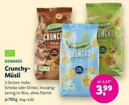 Biomarkt DENNREE Crunchy-Müsli Angebot