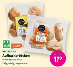 Biomarkt HERZBERGER Aufbackbrötchen Angebot