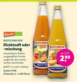 Biomarkt BEUTELSBACHER Direktsaft oder -mischung Angebot