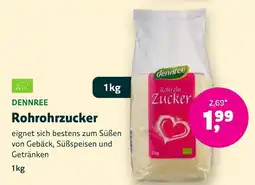 Biomarkt DENNREE Rohrohrzucker Angebot