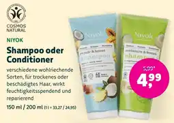 Biomarkt NIYOK Shampoo oder Conditioner Angebot