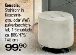Ostermann Konsole, Stahlrohr in Kaschmirgrau oder Weiß pulverbeschichtet, 1 Schublade Angebot