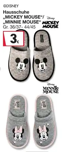 Woolworth Hausschuhe "MICKEY MOUSE"/"MINNIE MOUSE" Angebot