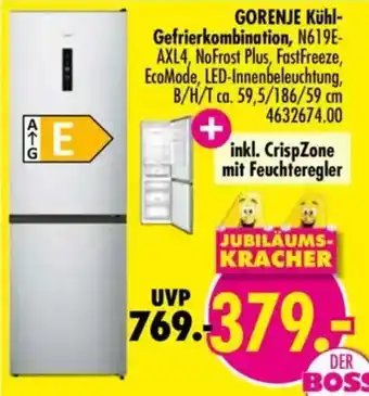 Möbel Boss GORENJE Kühl-Gefrierkombination Angebot