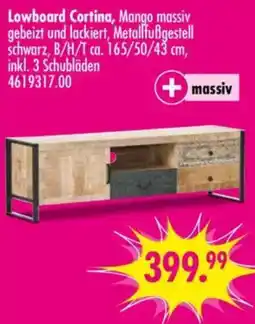 Möbel Boss Lowboard Cortina, Mango massiv Angebot