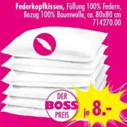 Möbel Boss Federkopfkissen Angebot